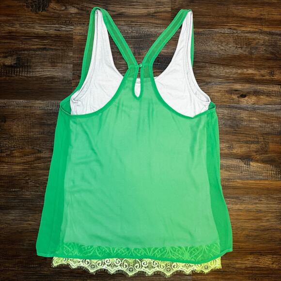 Express size XS Y2K double tank sheer with lace - Picture 5 of 8